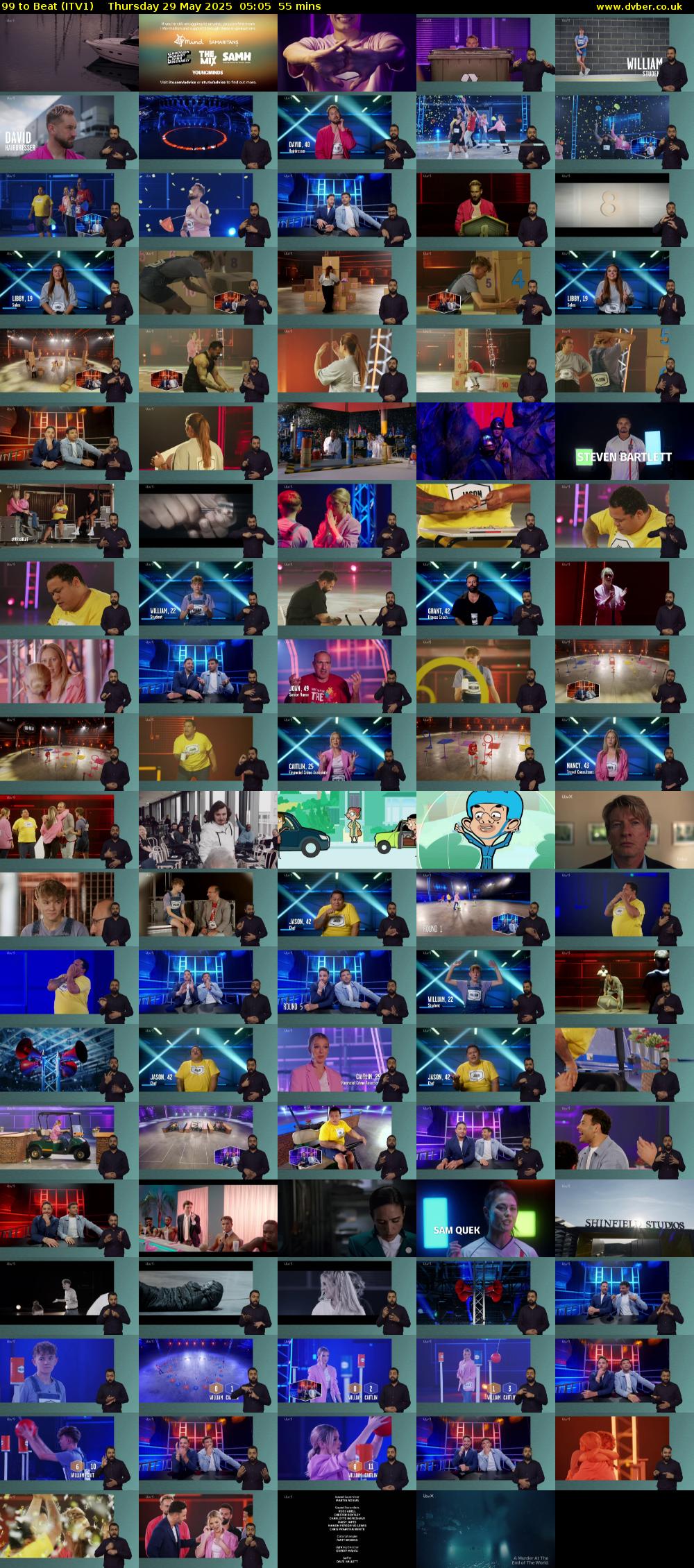 99 to Beat (ITV1) Thursday 29 May 2025 05:05 - 06:00