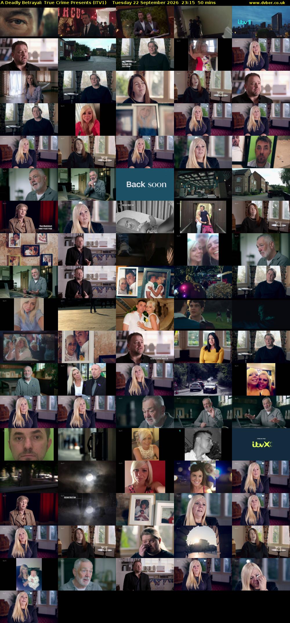 A Deadly Betrayal: True Crime Presents (ITV1) Tuesday 22 September 2026 23:15 - 00:05