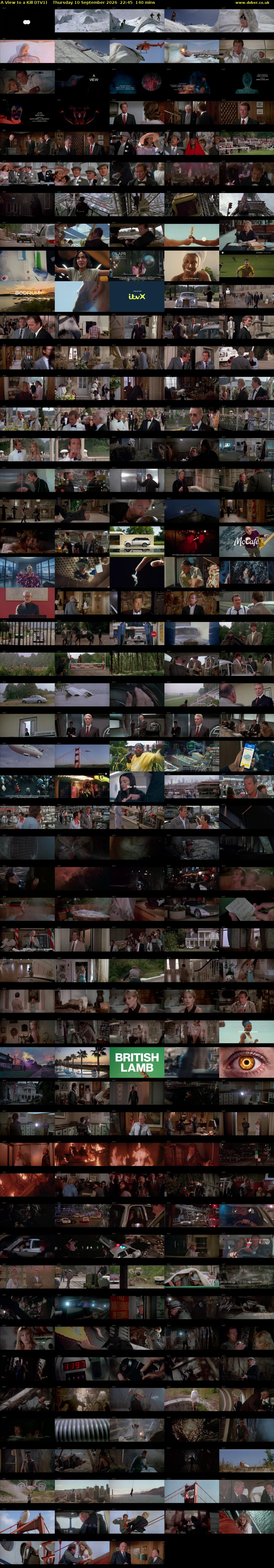 A View To A Kill (ITV1) Thursday 10 September 2026 22:45 - 01:05