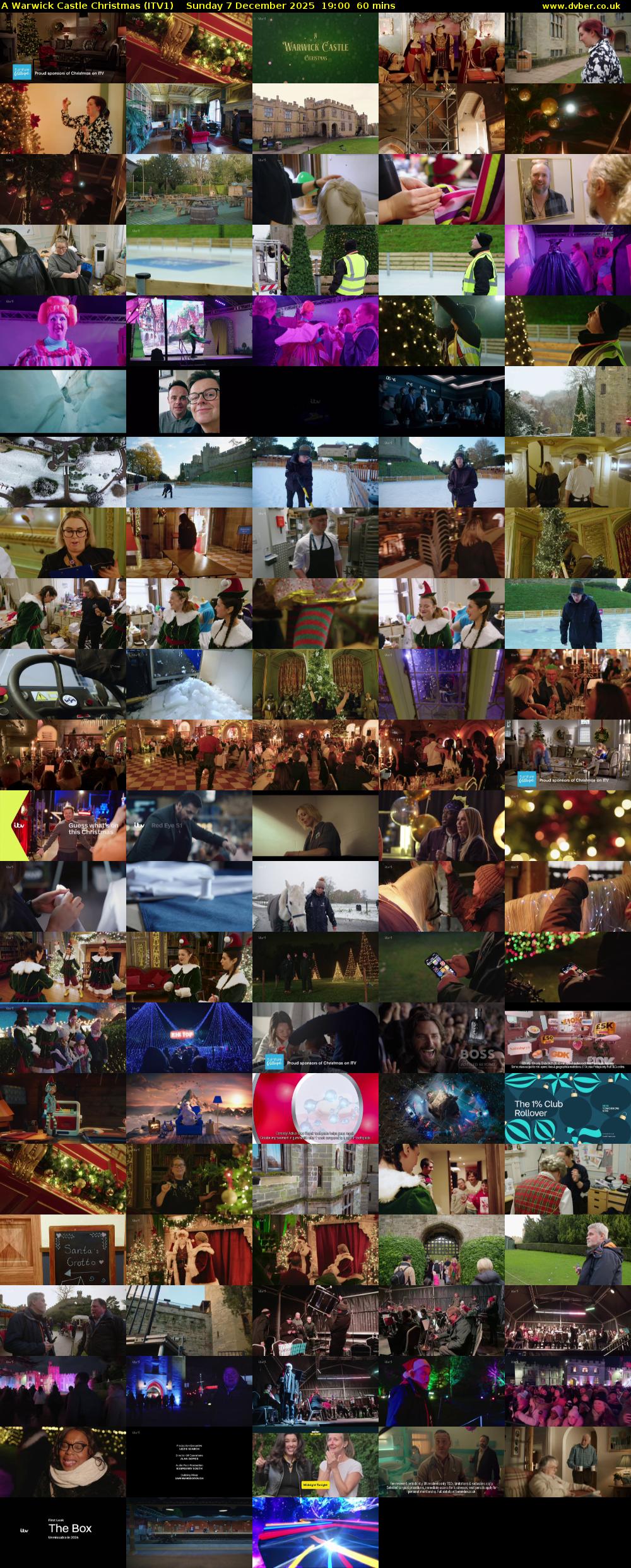 A Warwick Castle Christmas (ITV1) Sunday 7 December 2025 19:00 - 20:00