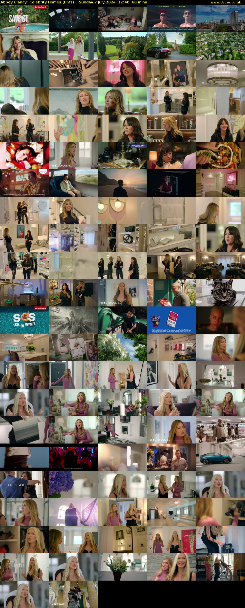 Abbey Clancy: Celebrity Homes (ITV1) Sunday 7 July 2024 12:40 - 13:40