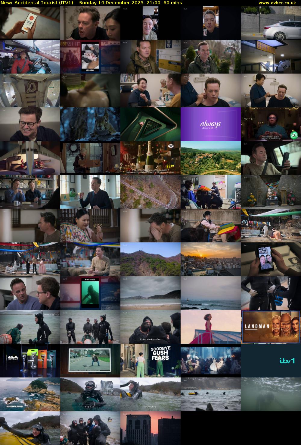 Accidental Tourist (ITV1) Sunday 14 December 2025 21:00 - 22:00