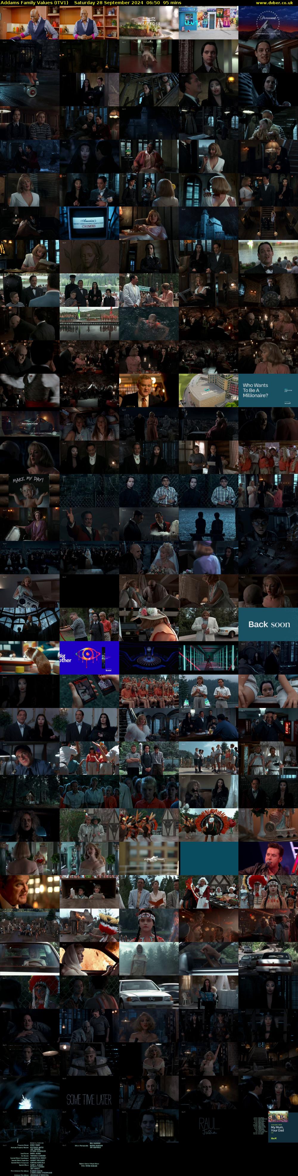 Addams Family Values (ITV1) Saturday 28 September 2024 06:50 - 08:25