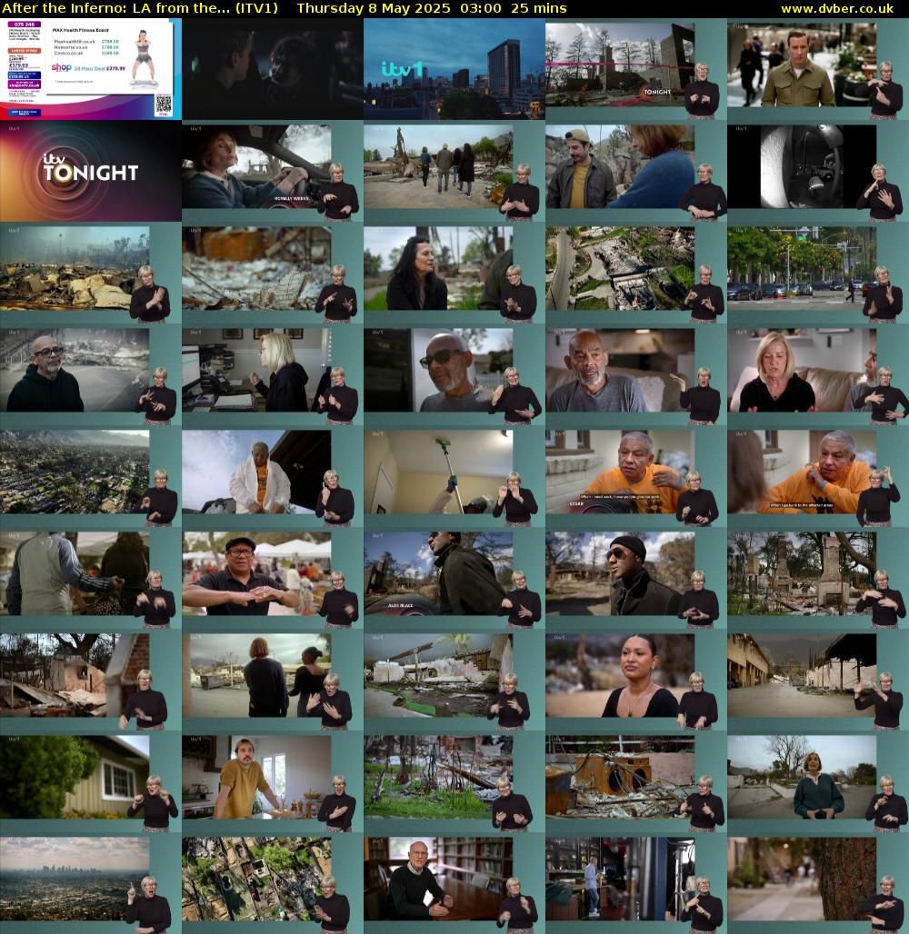After the Inferno: LA from the... (ITV1) Thursday 8 May 2025 03:00 - 03:25