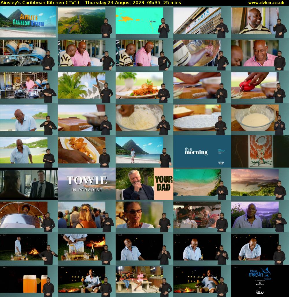 Ainsley's Caribbean Kitchen (ITV1) Thursday 24 August 2023 05:35 - 06:00