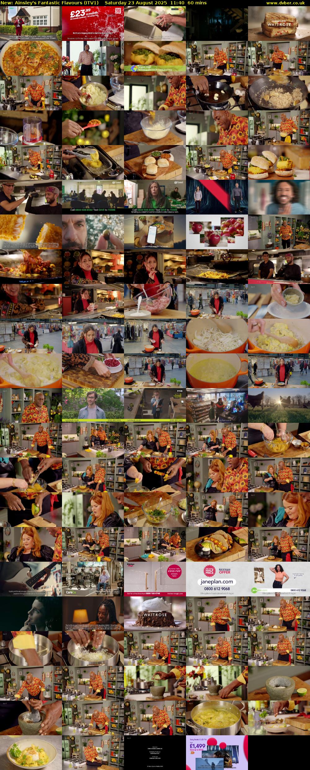 Ainsley's Fantastic Flavours (ITV1) Saturday 23 August 2025 11:40 - 12:40
