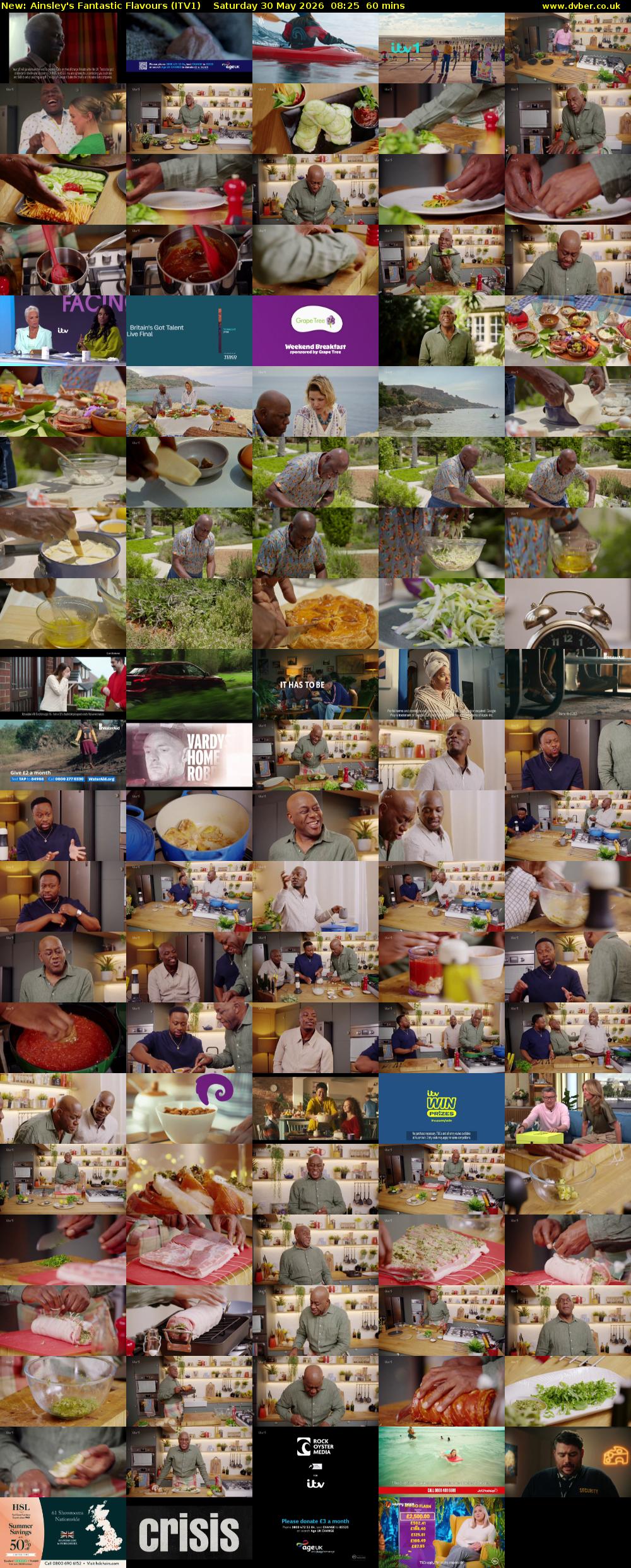 Ainsley's Fantastic Flavours (ITV1) Saturday 30 May 2026 08:25 - 09:25