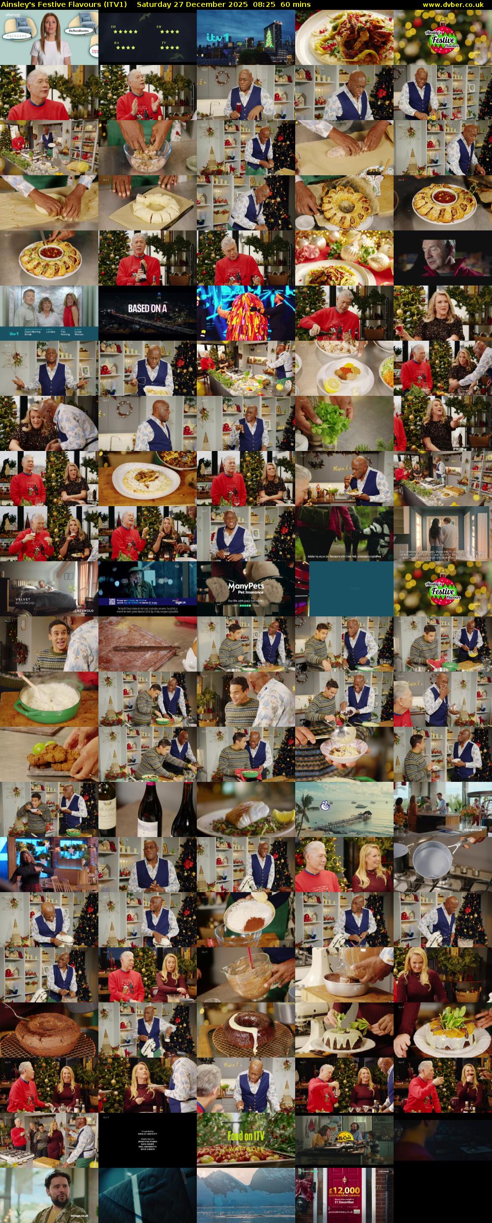 Ainsley's Festive Flavours (ITV1) Saturday 27 December 2025 08:25 - 09:25