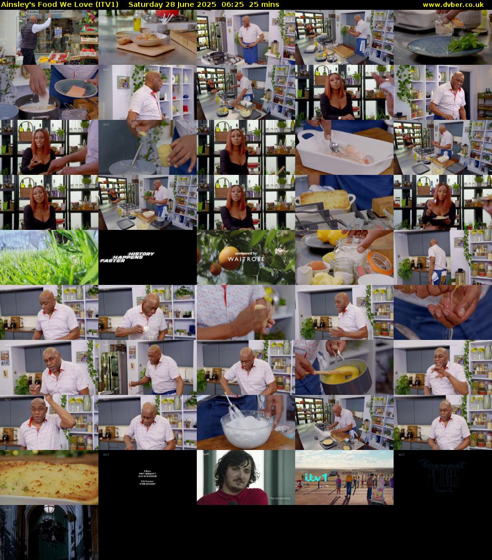 Ainsley's Food We Love (ITV1) Saturday 28 June 2025 06:25 - 06:50