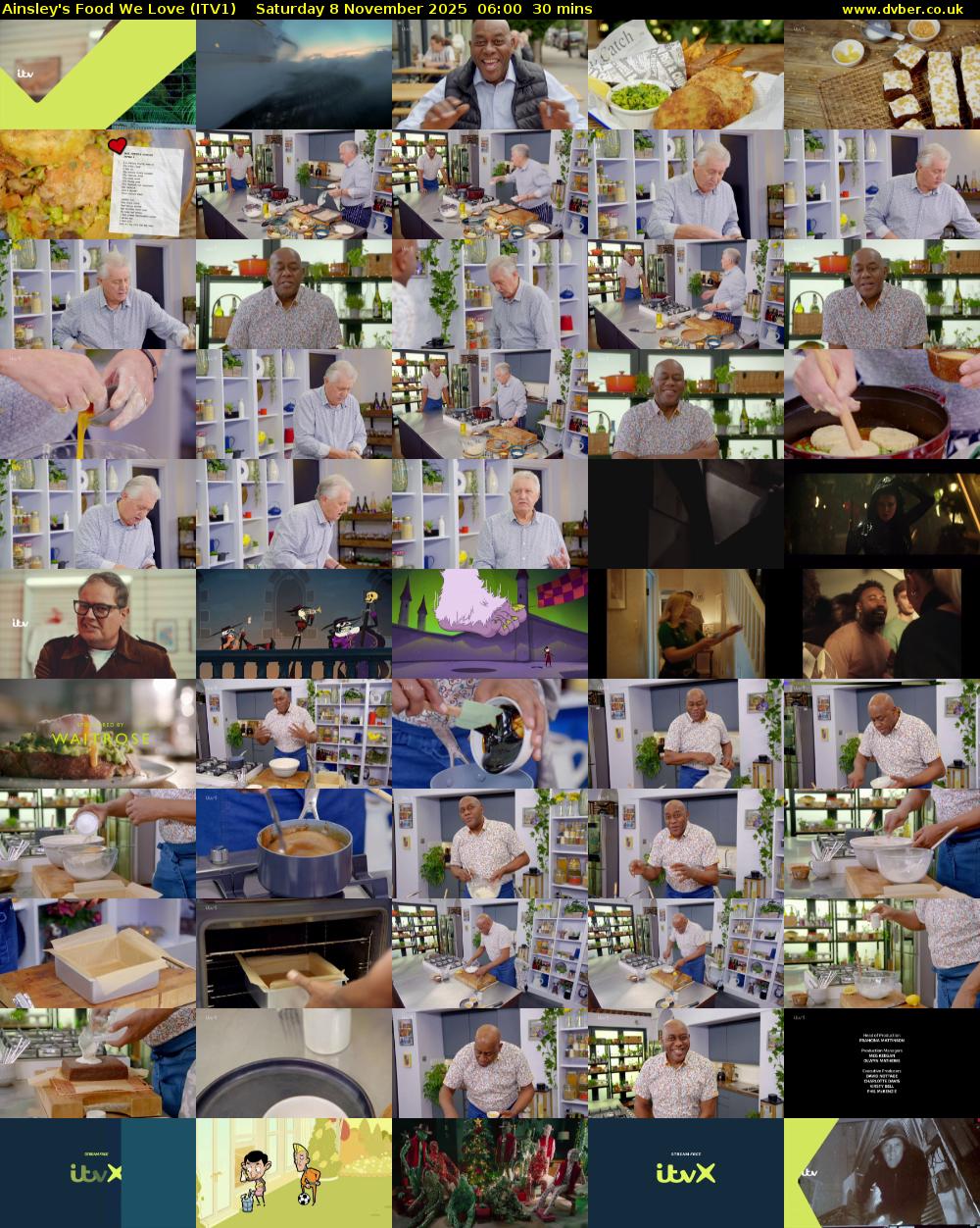 Ainsley's Food We Love (ITV1) Saturday 8 November 2025 06:00 - 06:30