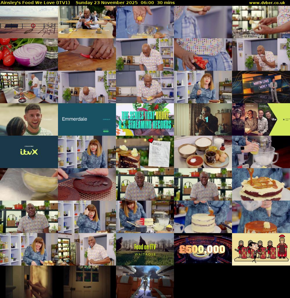 Ainsley's Food We Love (ITV1) Sunday 23 November 2025 06:00 - 06:30