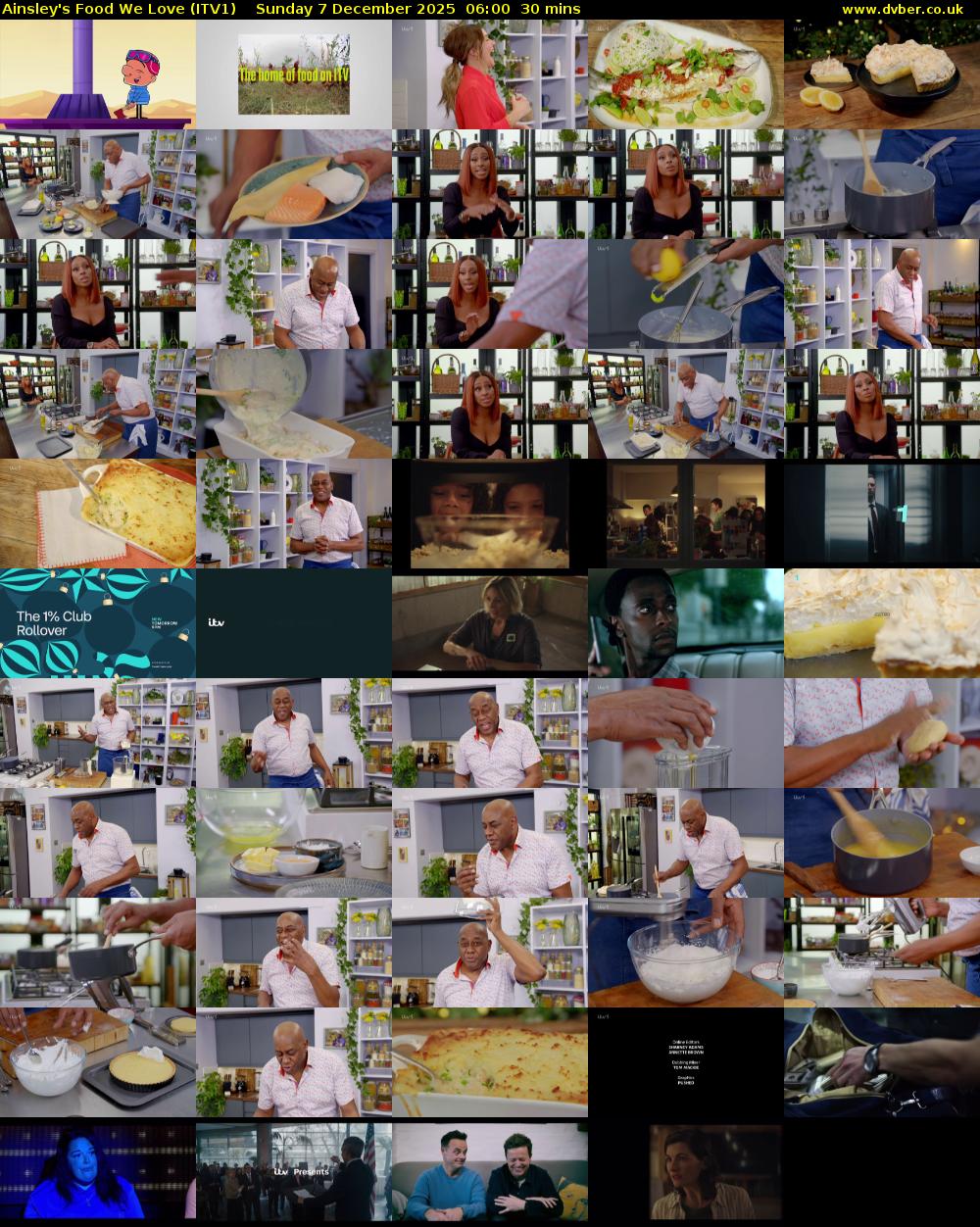 Ainsley's Food We Love (ITV1) Sunday 7 December 2025 06:00 - 06:30