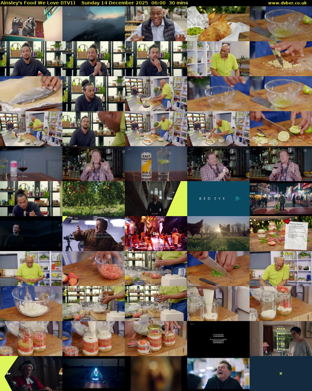 Ainsley's Food We Love (ITV1) Sunday 14 December 2025 06:00 - 06:30