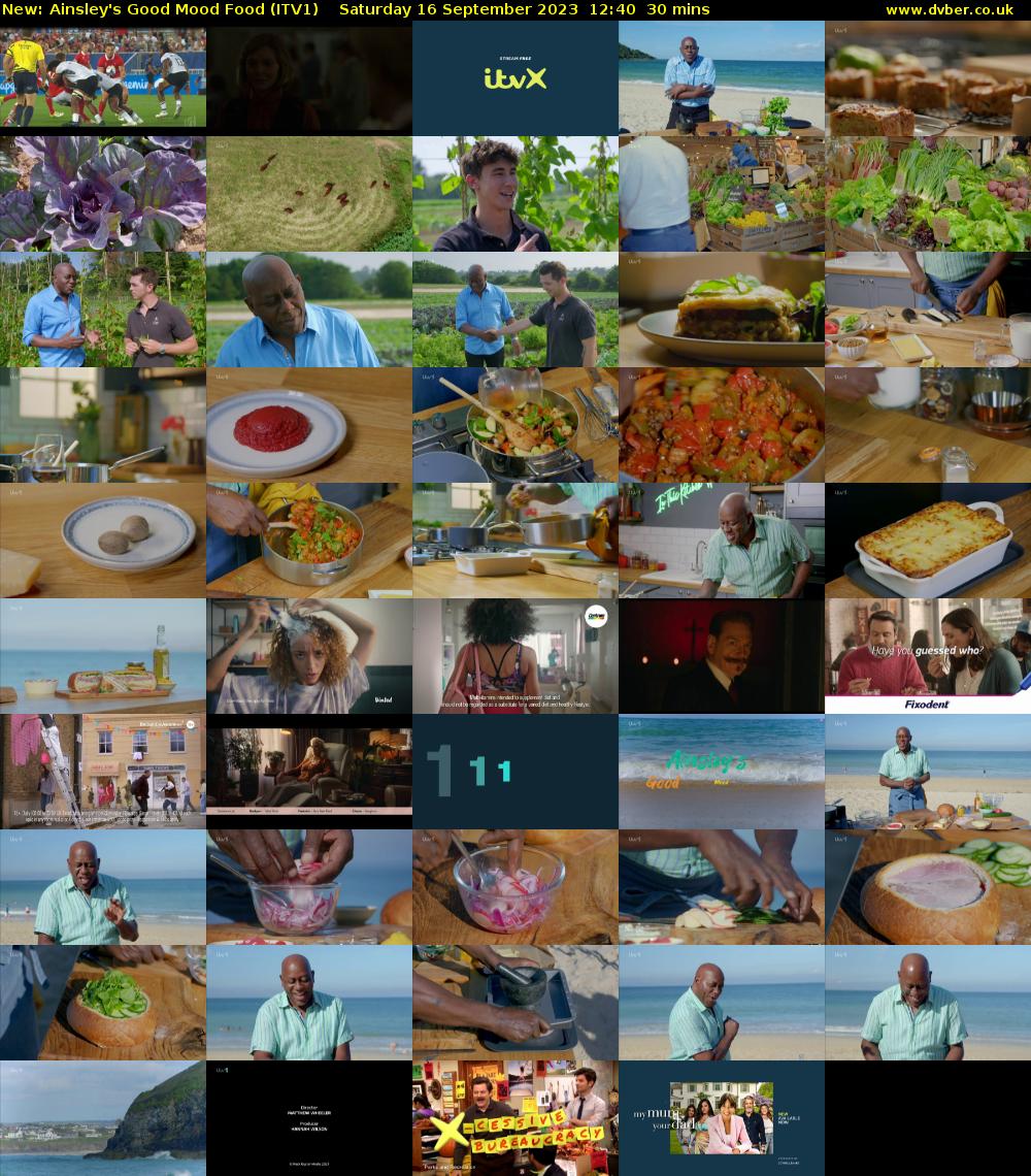 Ainsley's Good Mood Food (ITV1) Saturday 16 September 2023 12:40 - 13:10
