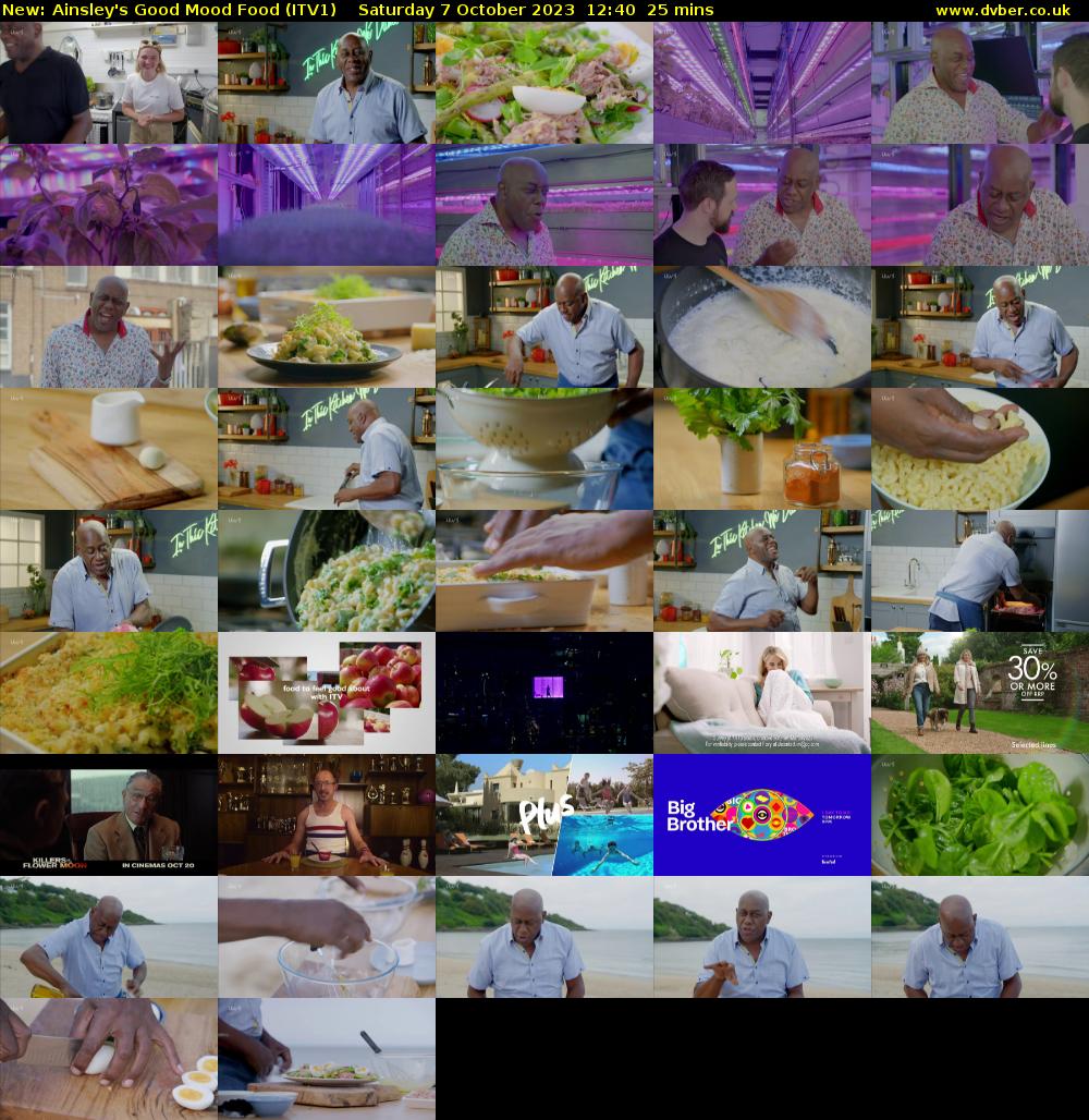 Ainsley's Good Mood Food (ITV1) Saturday 7 October 2023 12:40 - 13:05