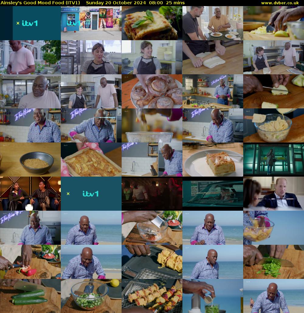 Ainsley's Good Mood Food (ITV1) Sunday 20 October 2024 08:00 - 08:25