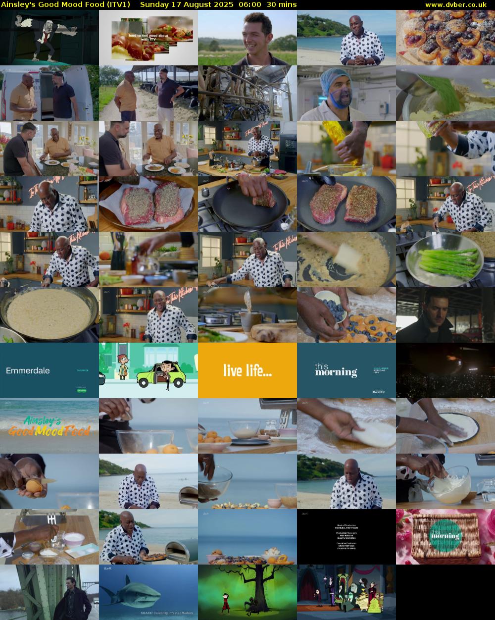 Ainsley's Good Mood Food (ITV1) Sunday 17 August 2025 06:00 - 06:30