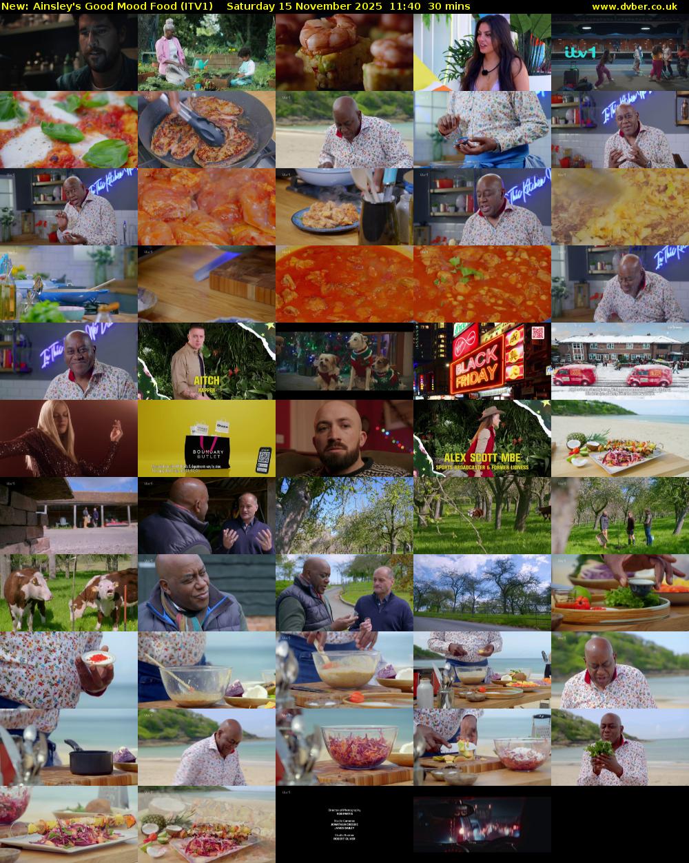 Ainsley's Good Mood Food (ITV1) Saturday 15 November 2025 11:40 - 12:10