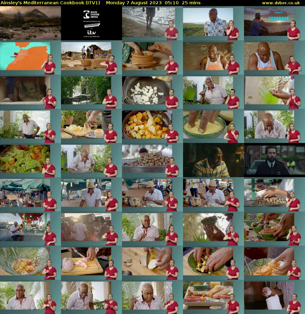 Ainsley's Mediterranean Cookbook (ITV1) Monday 7 August 2023 05:10 - 05:35