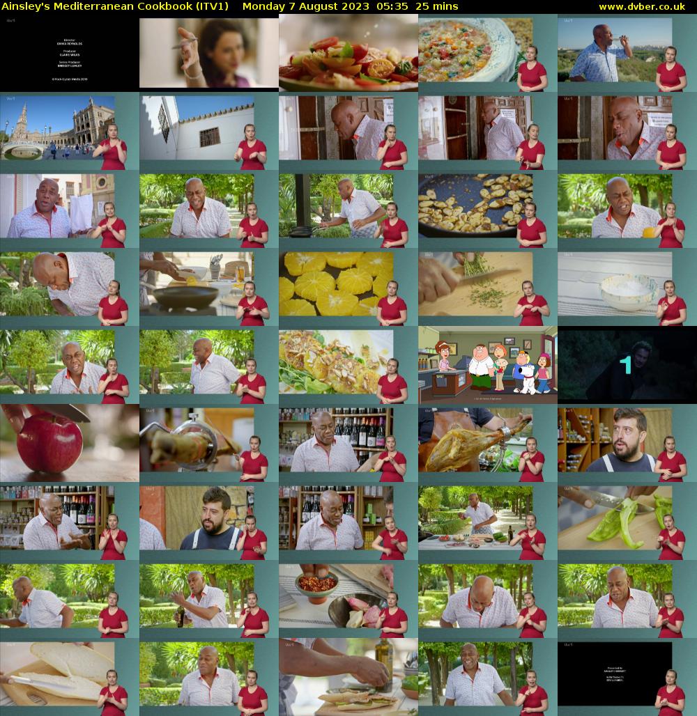 Ainsley's Mediterranean Cookbook (ITV1) Monday 7 August 2023 05:35 - 06:00
