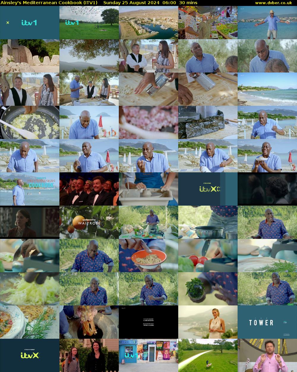 Ainsley's Mediterranean Cookbook (ITV1) Sunday 25 August 2024 06:00 - 06:30