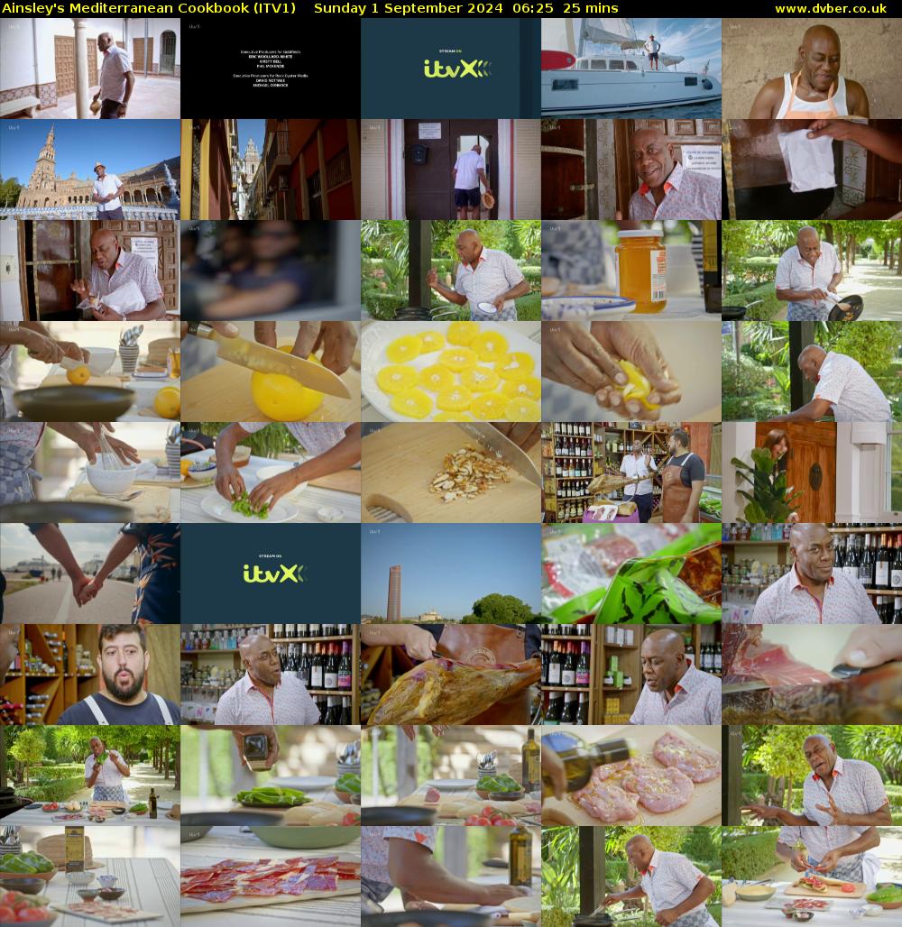Ainsley's Mediterranean Cookbook (ITV1) Sunday 1 September 2024 06:25 - 06:50