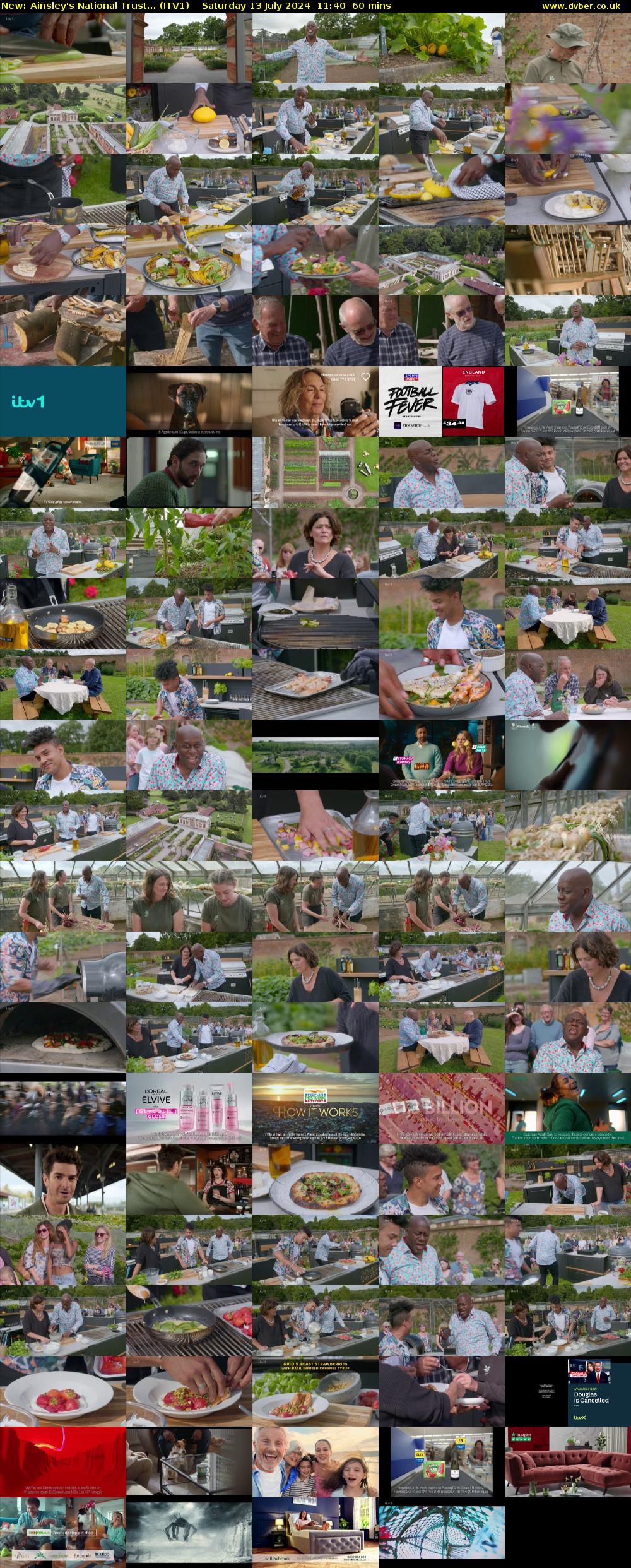 Ainsley's National Trust... (ITV1) Saturday 13 July 2024 11:40 - 12:40