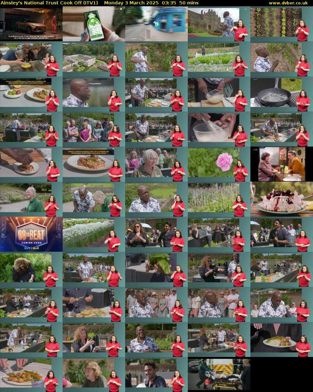 Ainsley's National Trust Cook Off (ITV1) Monday 3 March 2025 03:35 - 04:25