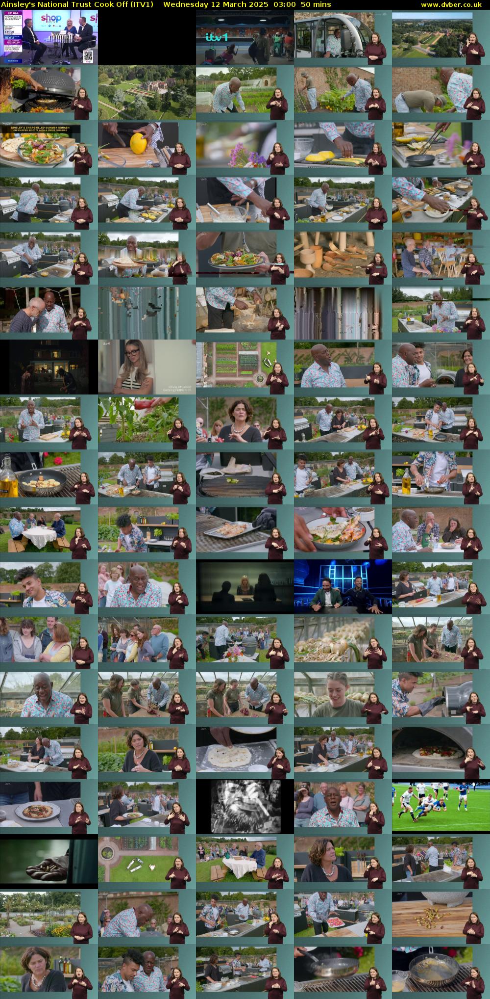 Ainsley's National Trust Cook Off (ITV1) Wednesday 12 March 2025 03:00 - 03:50