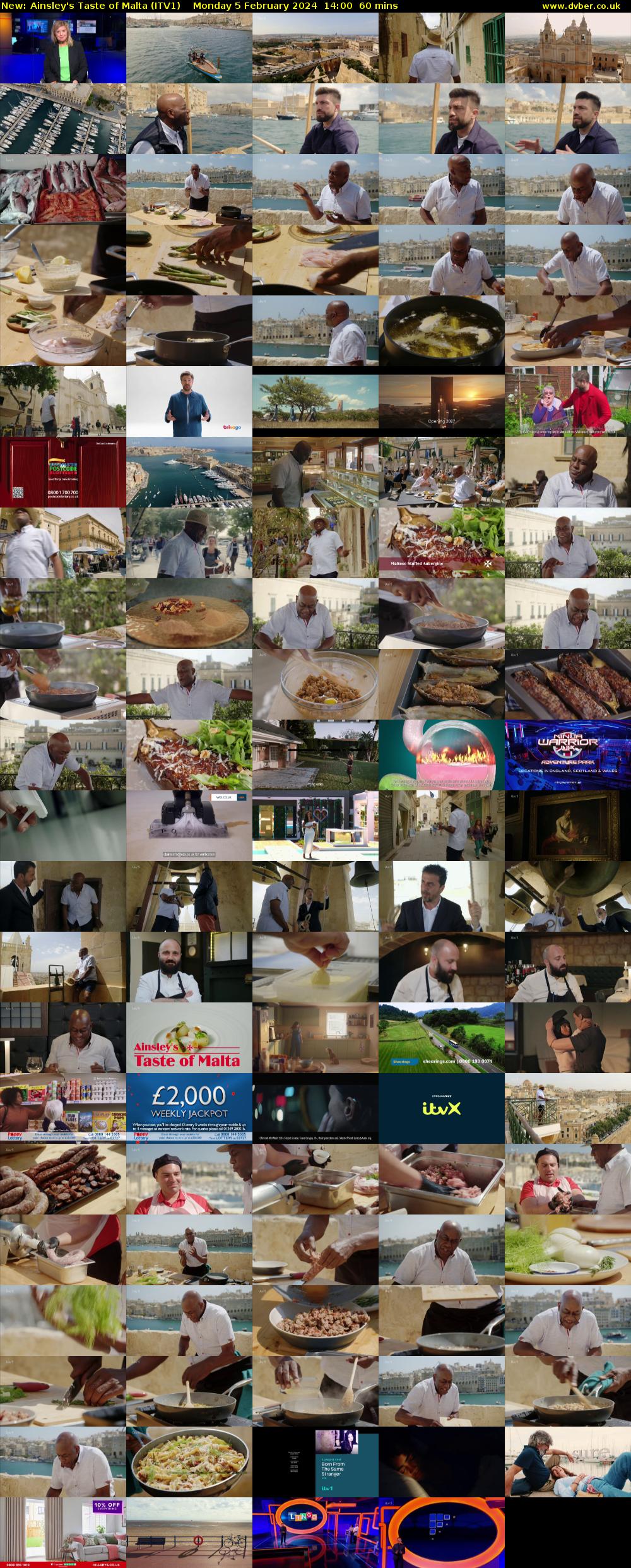 Ainsley's Taste of Malta (ITV1) Monday 5 February 2024 14:00 - 15:00
