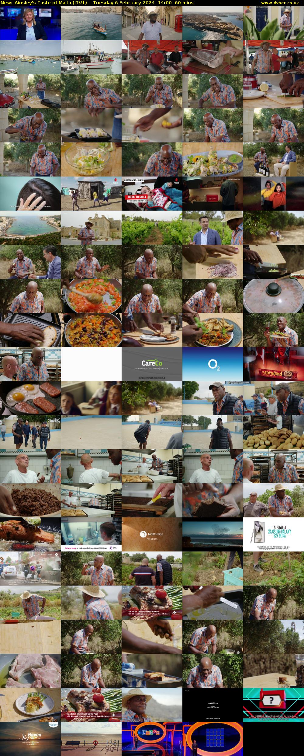 Ainsley's Taste of Malta (ITV1) Tuesday 6 February 2024 14:00 - 15:00