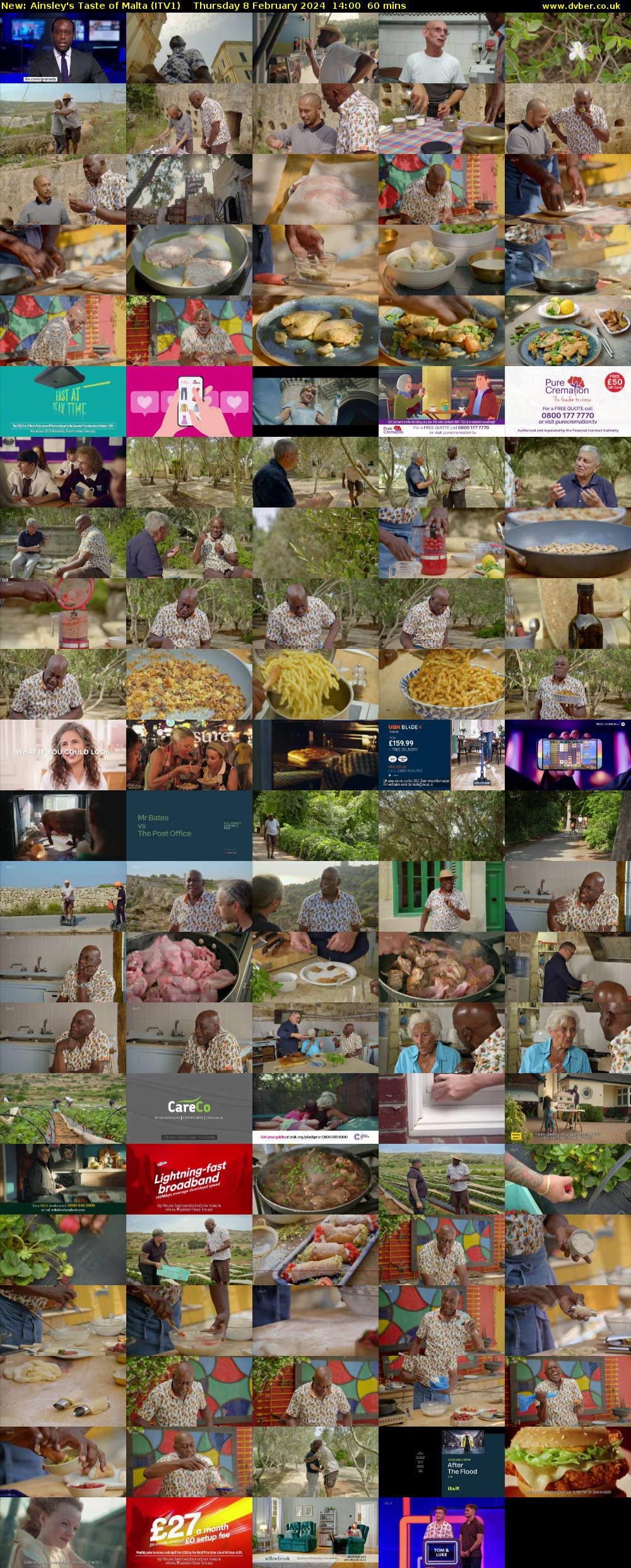 Ainsley's Taste of Malta (ITV1) Thursday 8 February 2024 14:00 - 15:00