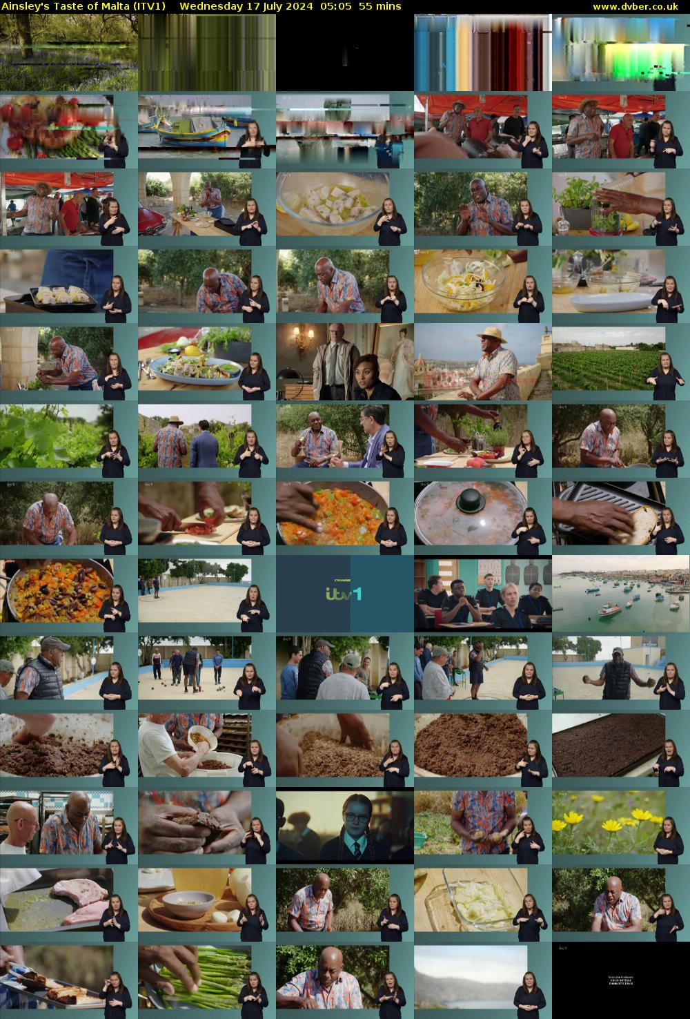 Ainsley's Taste of Malta (ITV1) Wednesday 17 July 2024 05:05 - 06:00