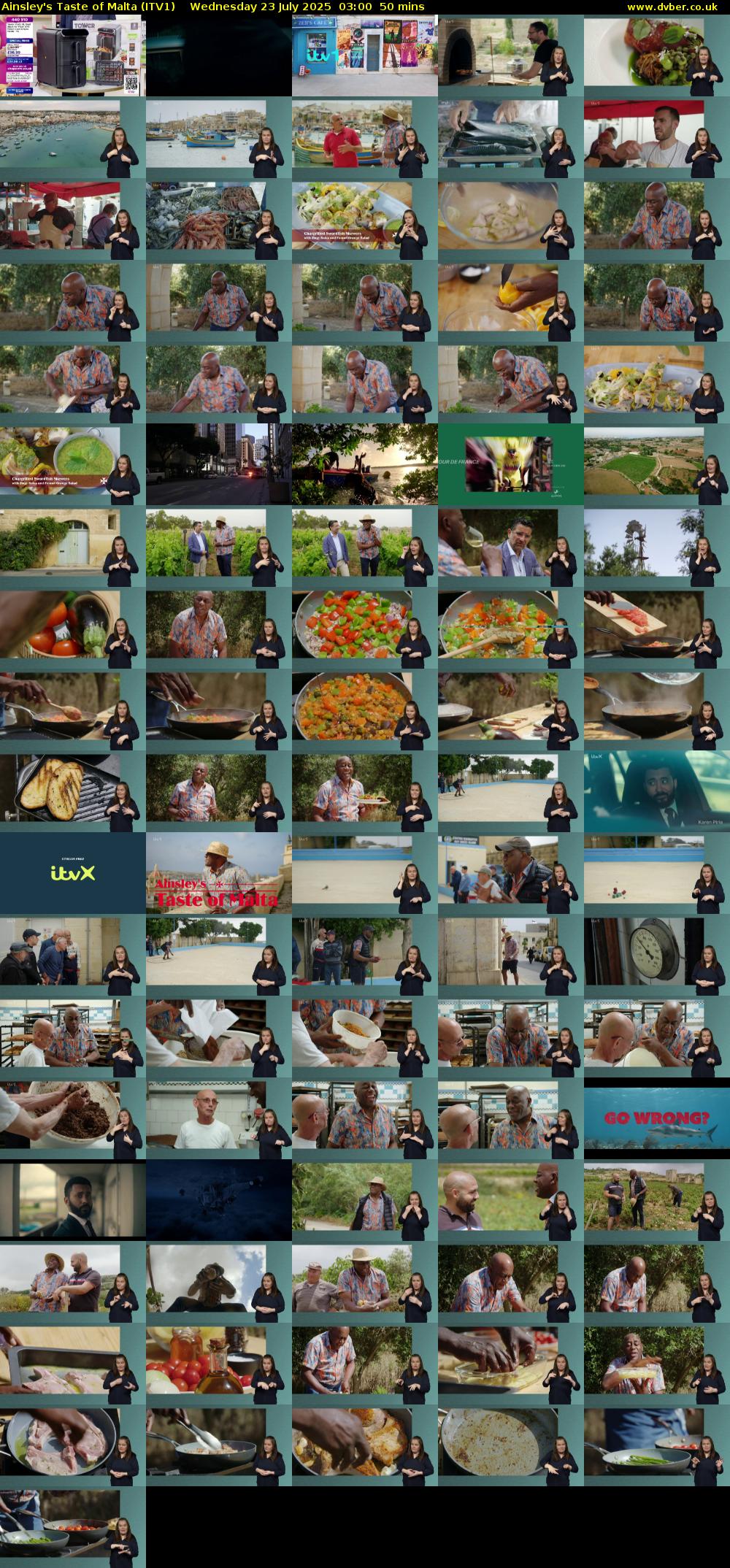 Ainsley's Taste of Malta (ITV1) Wednesday 23 July 2025 03:00 - 03:50