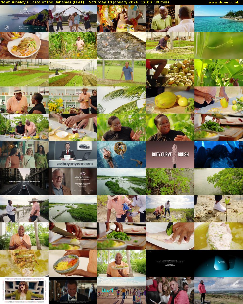 Ainsley's Taste of the Bahamas (ITV1) Saturday 10 January 2026 12:00 - 12:30