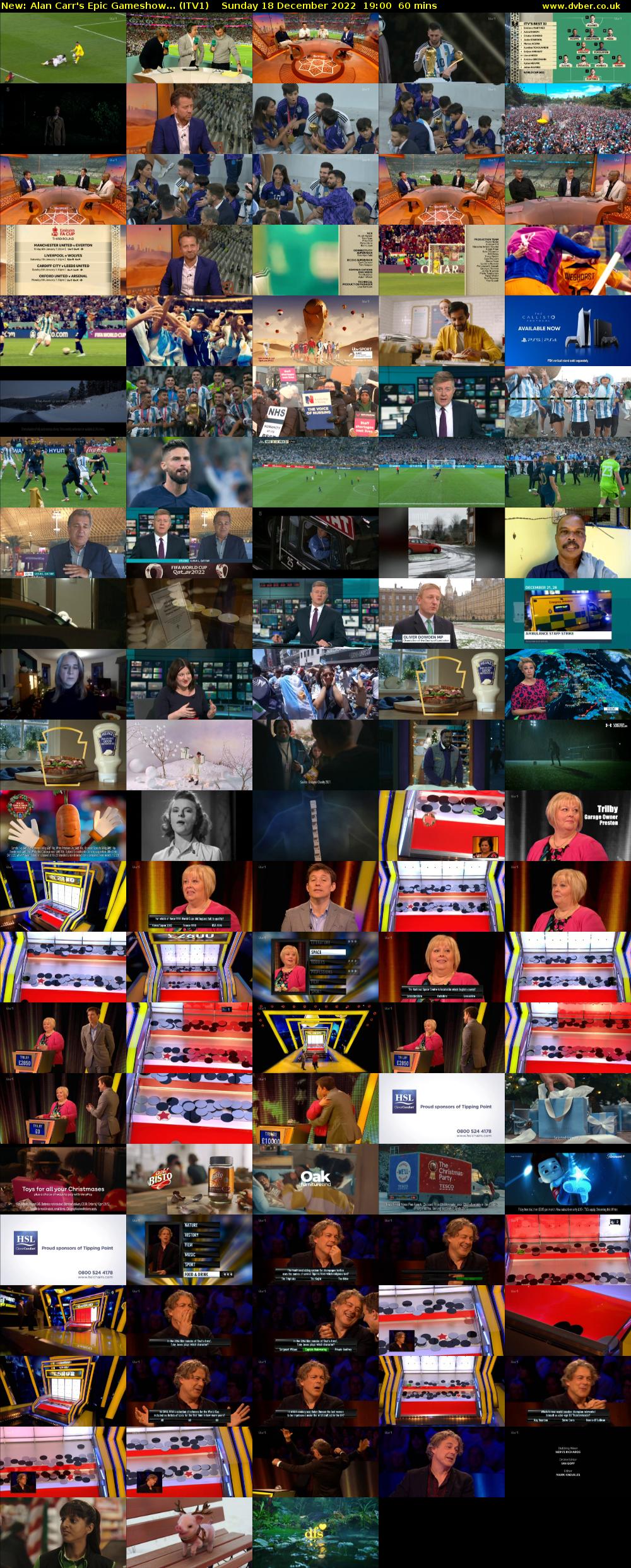 Alan Carr's Epic Gameshow... (ITV1) Sunday 18 December 2022 19:00 - 20:00