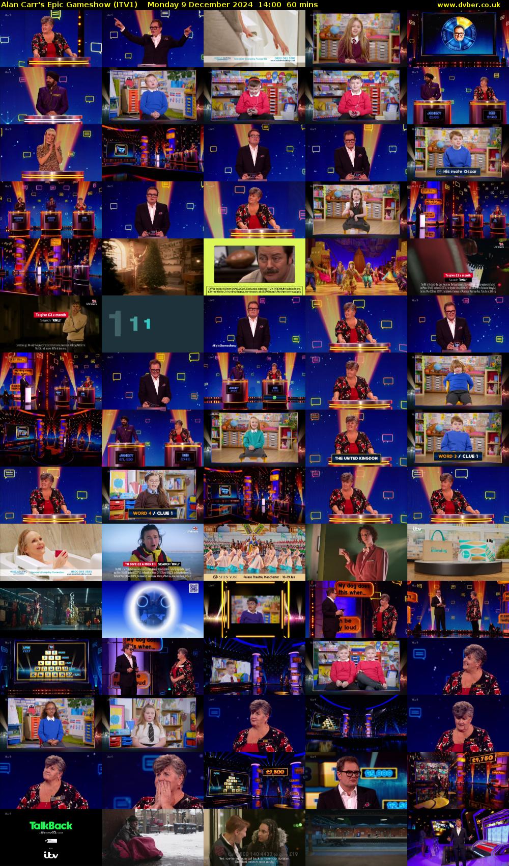 Alan Carr's Epic Gameshow (ITV1) Monday 9 December 2024 14:00 - 15:00