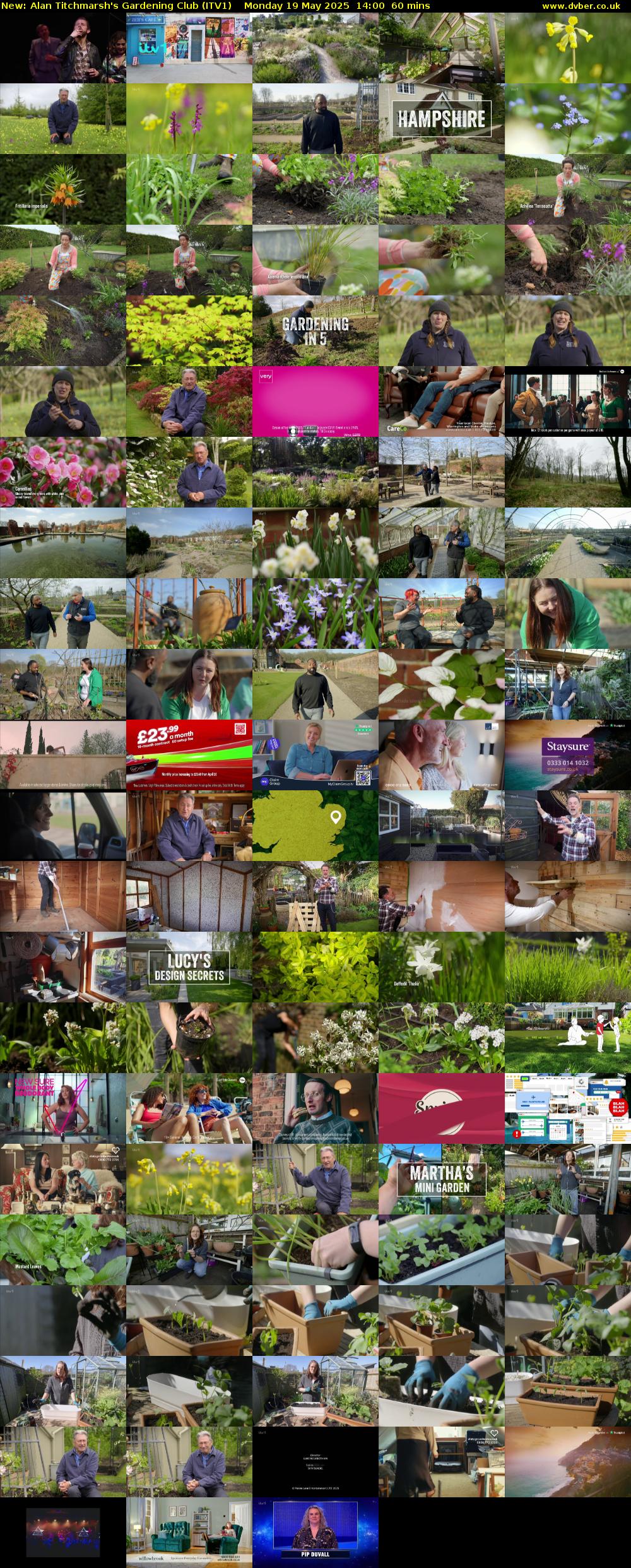 Alan Titchmarsh's Gardening Club (ITV1) Monday 19 May 2025 14:00 - 15:00