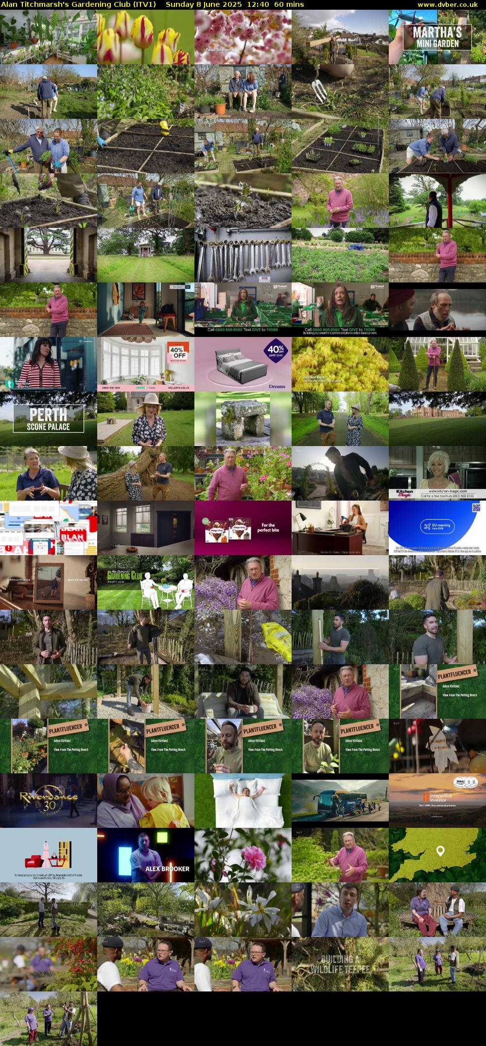 Alan Titchmarsh's Gardening Club (ITV1) Sunday 8 June 2025 12:40 - 13:40