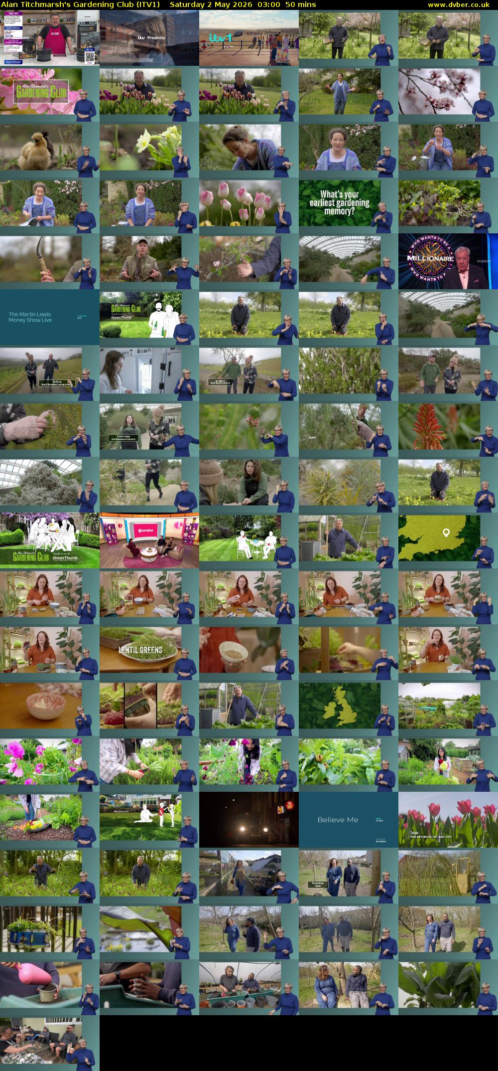 Alan Titchmarsh's Gardening Club (ITV1) Saturday 2 May 2026 03:00 - 03:50