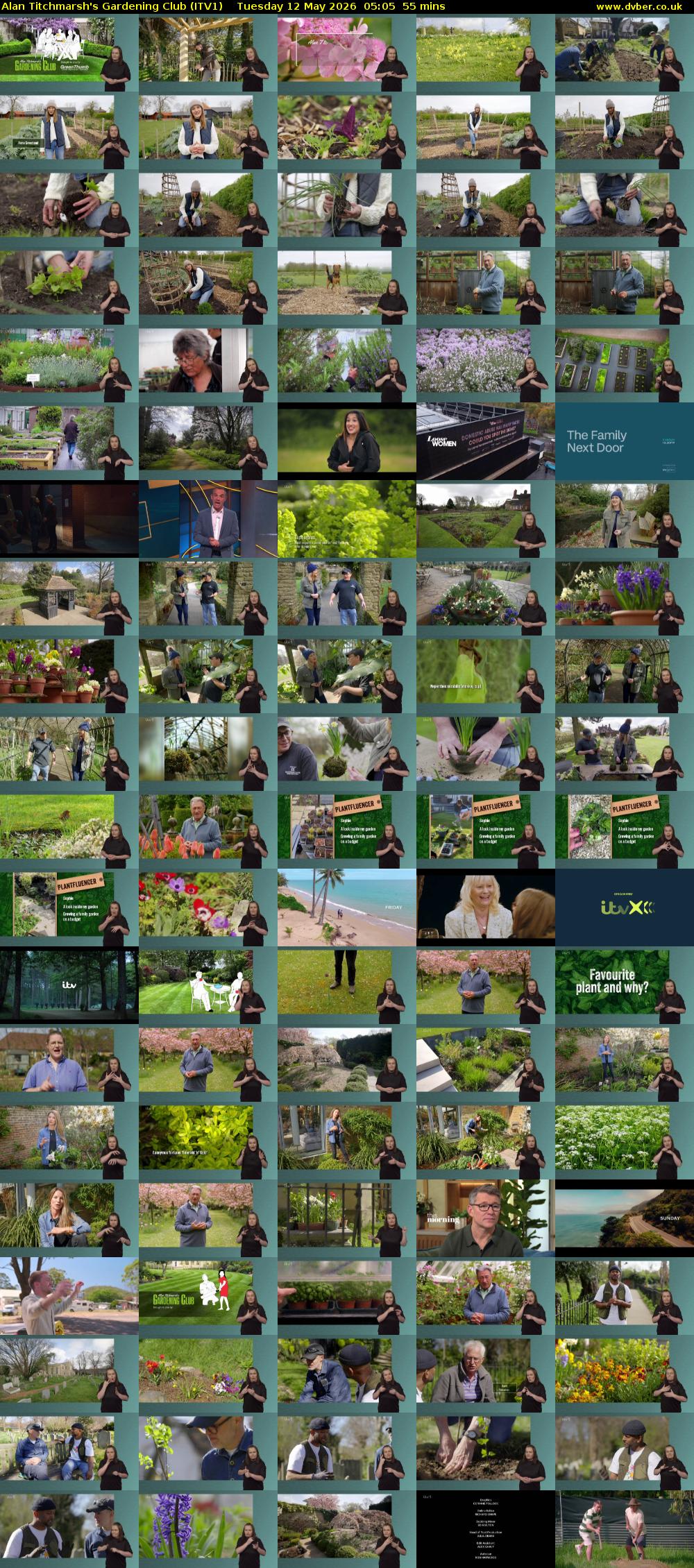 Alan Titchmarsh's Gardening Club (ITV1) Tuesday 12 May 2026 05:05 - 06:00