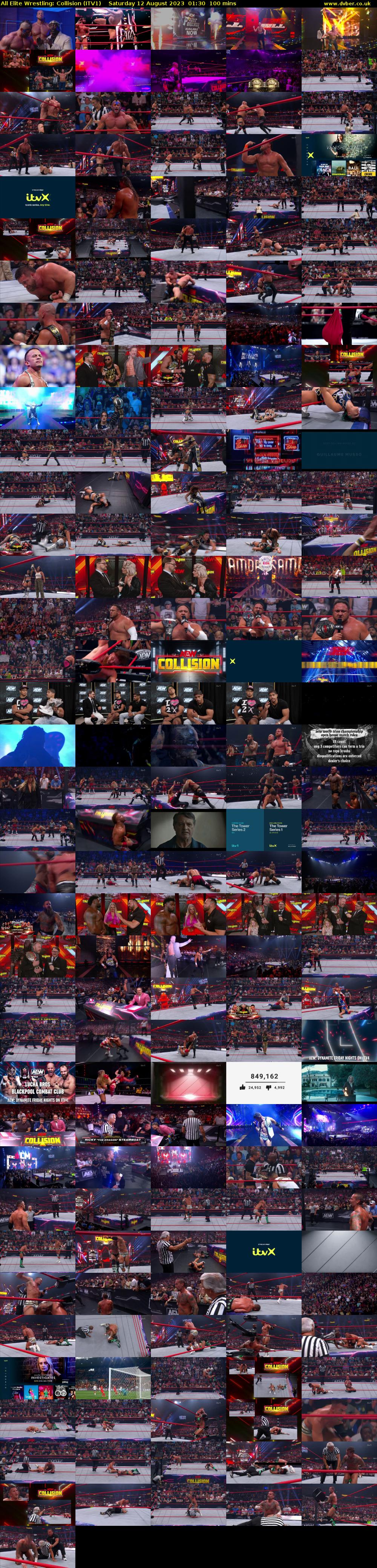 All Elite Wrestling: Collision (ITV1) Saturday 12 August 2023 01:30 - 03:10