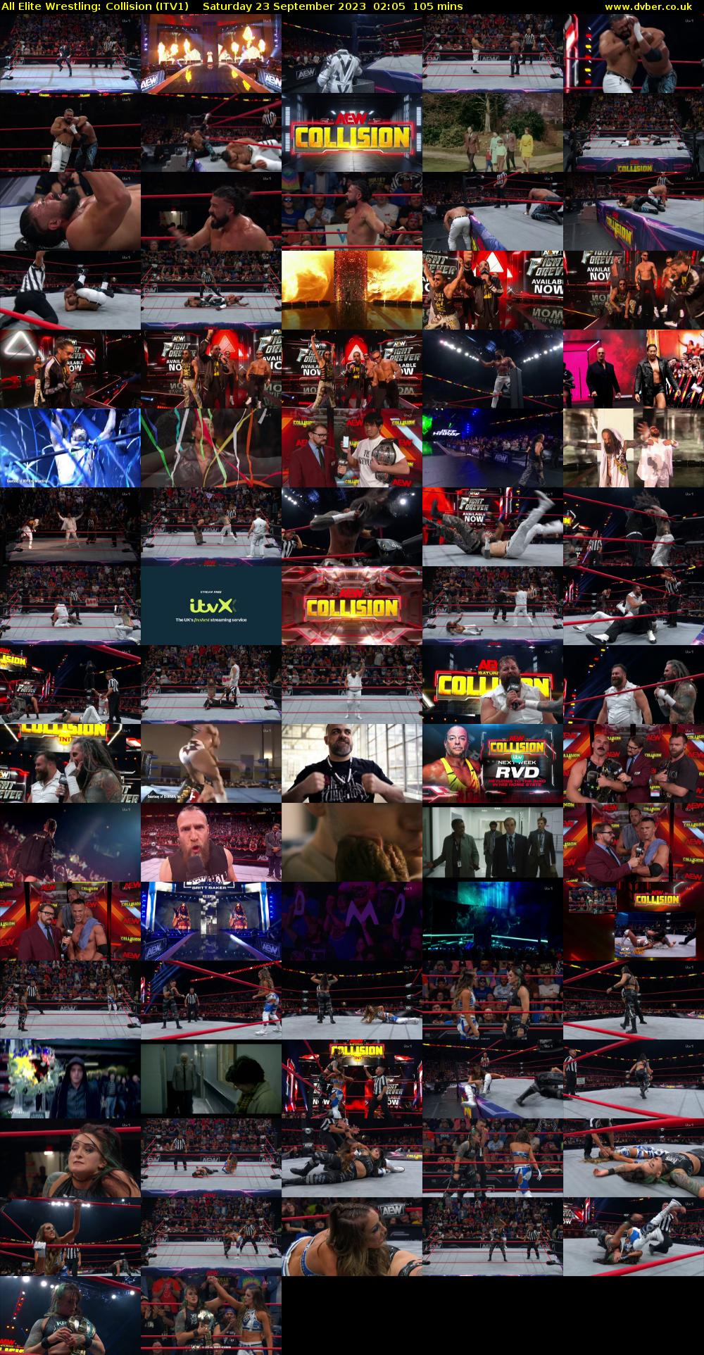 All Elite Wrestling: Collision (ITV1) Saturday 23 September 2023 02:05 - 03:50