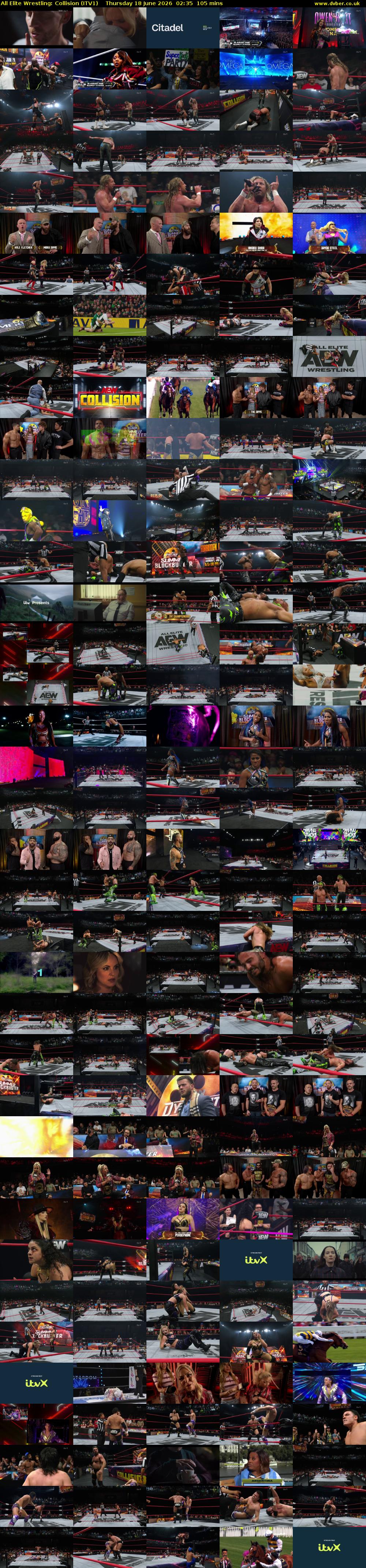 All Elite Wrestling: Collision (ITV1) Thursday 18 June 2026 02:35 - 04:20