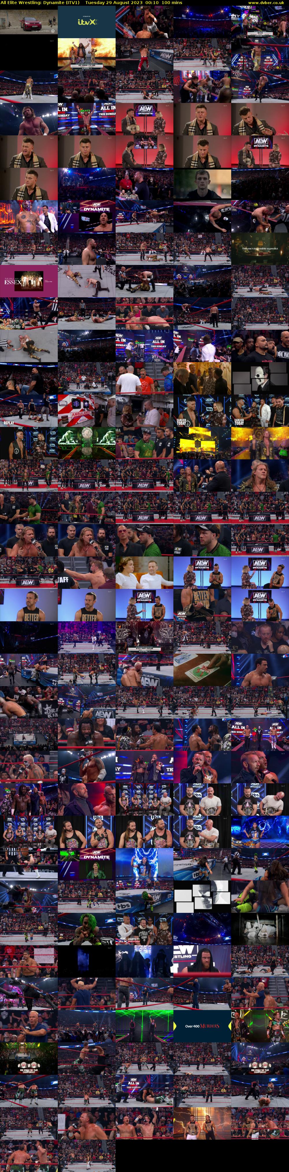 All Elite Wrestling: Dynamite (ITV1) Tuesday 29 August 2023 00:10 - 01:50