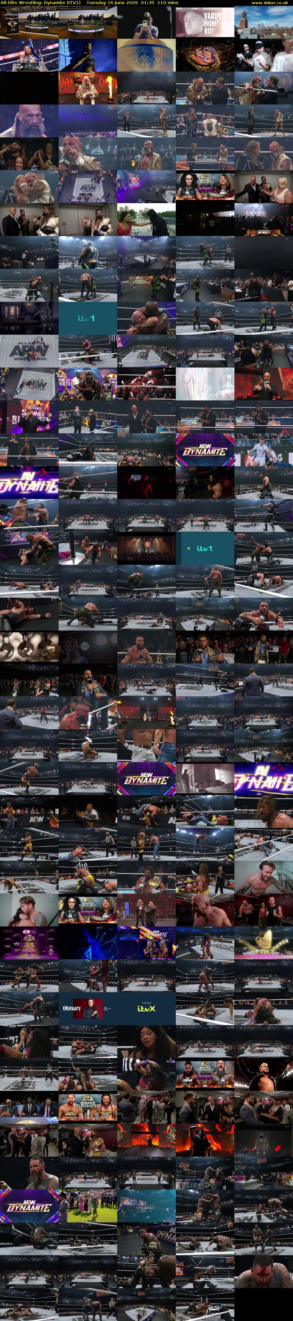 All Elite Wrestling: Dynamite (ITV1) Tuesday 16 June 2026 01:35 - 03:25
