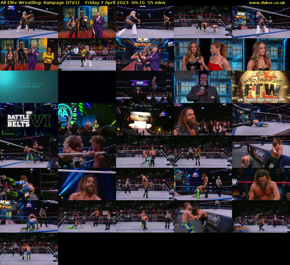 All Elite Wrestling: Rampage (ITV1) Friday 7 April 2023 00:10 - 01:05
