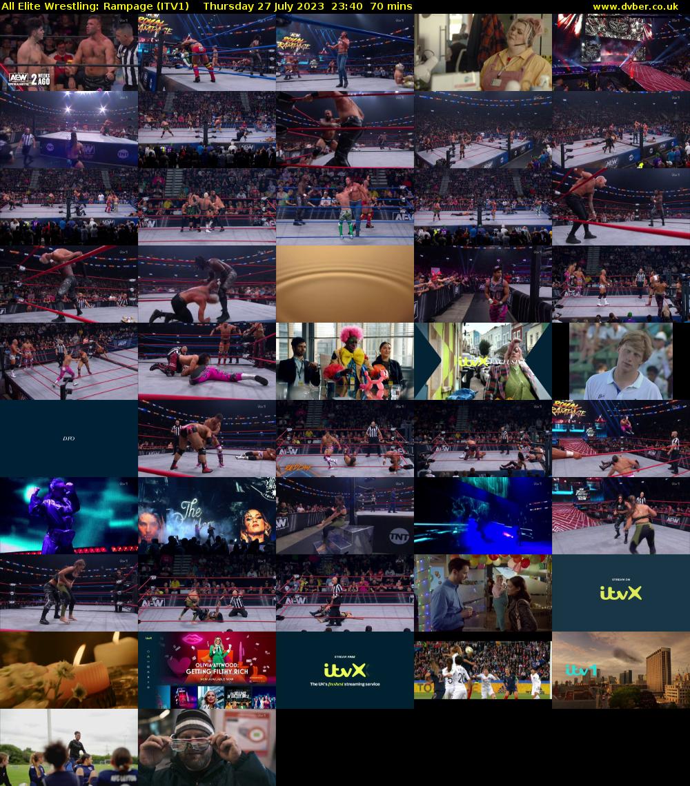 All Elite Wrestling: Rampage (ITV1) Thursday 27 July 2023 23:40 - 00:50