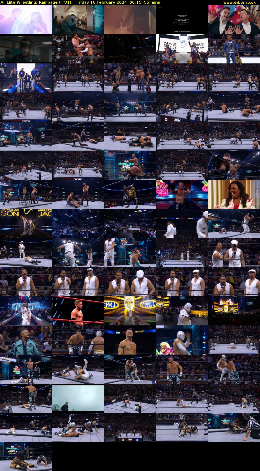 All Elite Wrestling: Rampage (ITV1) Friday 16 February 2024 00:15 - 01:10