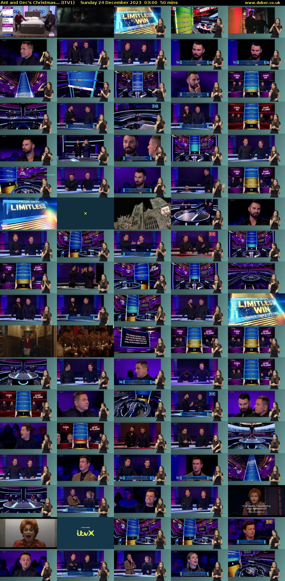 Ant and Dec's Christmas... (ITV1) Sunday 24 December 2023 03:00 - 03:50